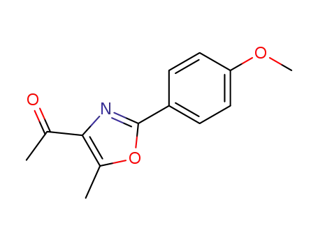 Molecular Structure of 3222-92-2 (Ethanone, 1-[2-(4-methoxyphenyl)-5-methyl-4-oxazolyl]-)