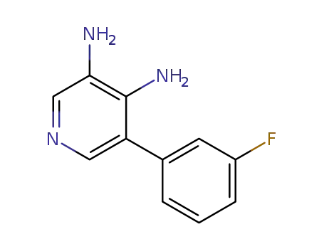 Molecular Structure of 1214358-61-8 (5-(3-fluorophenyl)pyridine-3,4-diamine)