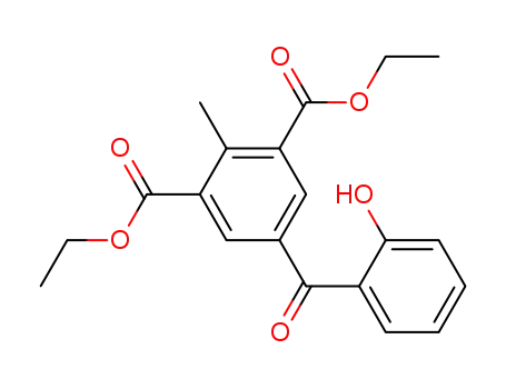 Molecular Structure of 57443-90-0 (1,3-Benzenedicarboxylic acid, 5-(2-hydroxybenzoyl)-2-methyl-, diethyl
ester)