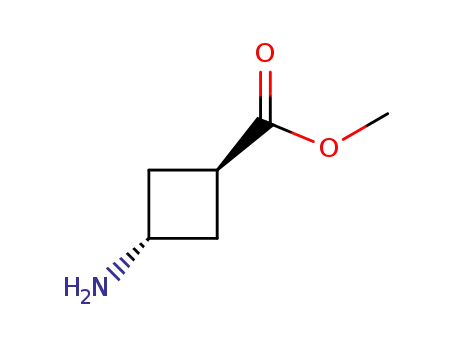 Molecular Structure of 766458-70-2 (Cyclobutanecarboxylic acid, 3-amino-, methyl ester, trans- (9CI))