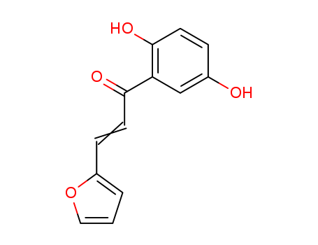 Molecular Structure of 140660-44-2 (2-Propen-1-one, 1-(2,5-dihydroxyphenyl)-3-(2-furanyl)-)