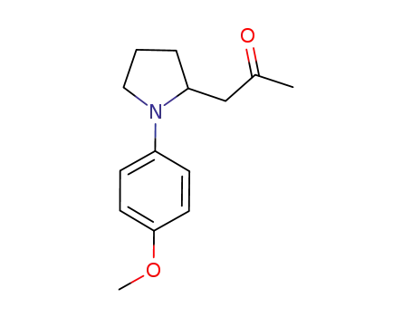 Molecular Structure of 1185453-81-9 (1-(1-(4-methoxyphenyl)pyrrolidin-2-yl)propan-2-one)