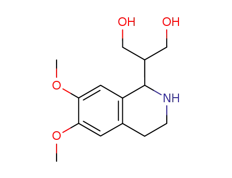 Molecular Structure of 98661-42-8 (2-(6,7-Dimethoxy-1,2,3,4-tetrahydro-isoquinolin-1-yl)-propane-1,3-diol)