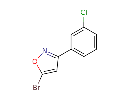 Molecular Structure of 51725-91-8 (5-BROMO-3-(3-CHLOROPHENYL)ISOXAZOLE)