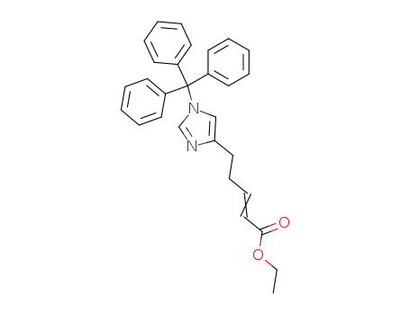 2-Pentenoic acid, 5-[1-(triphenylmethyl)-1H-imidazol-4-yl]-, ethyl ester