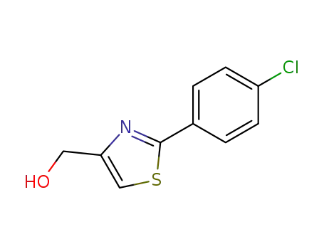Molecular Structure of 36093-99-9 ([2-(4-CHLORO-PHENYL)-THIAZOL-4-YL]-METHANOL)