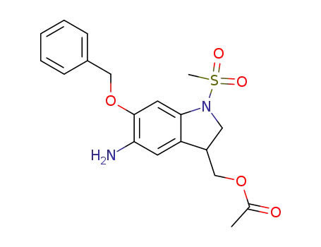 5-amino-6-(benzyloxy)-2,3-dihydro-1-(methylsulfonyl)-1H-indole-3-methanol acetate