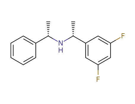 Molecular Structure of 444643-15-6 ([(R)-1-(3,5-Difluoro-phenyl)-ethyl]-((S)-1-phenyl-ethyl)-amine)