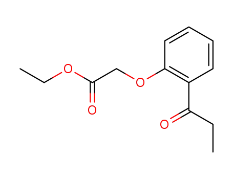 Molecular Structure of 100612-85-9 (ethyl 2-(2-propanoylphenoxy)acetate)