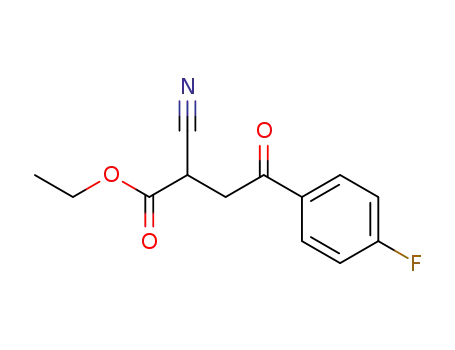 Molecular Structure of 131952-81-3 (Ethyl 2-cyano-4-(4-fluorophenyl)-4-oxobutanoate)