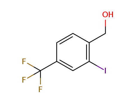 Molecular Structure of 873005-49-3 ((2-Iodo-4-(trifluoromethyl)phenyl)methanol)