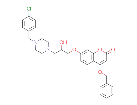 1-<3-<<4-(benzyloxy)coumarin-7-yl>oxy>-2-hydroxypropyl>-4-(4-chlorobenzyl)piperazine