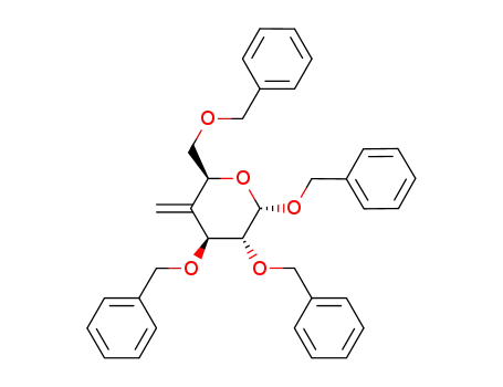 benzyl 2,3,6-tri-O-benzyl-4-deoxy-4-C-(methylene)-α-D-xylo-4-hexopyranoside
