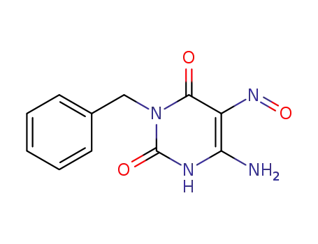 2,4(1H,3H)-Pyrimidinedione, 6-amino-5-nitroso-3-(phenylmethyl)-