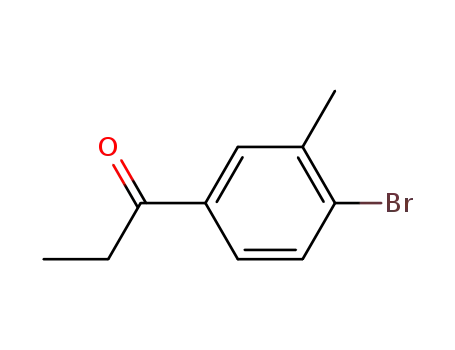 Molecular Structure of 210228-01-6 (1-(4-Bromo-3-methylphenyl)propan-1-one)