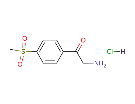 Molecular Structure of 102871-96-5 (2-AMINO-1-[4-(METHYLSULFONYL)PHENYL]-1-ETHANONE HYDROCHLORIDE)