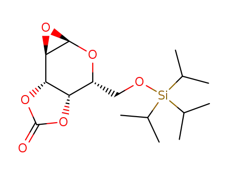Molecular Structure of 149625-81-0 ((1aS,3R,3aS,6aS,6bR)-3-Triisopropylsilanyloxymethyl-tetrahydro-1,2,4,6-tetraoxa-cyclopropa[e]inden-5-one)