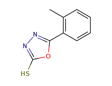 Molecular Structure of 2503-66-4 (5-(o-Tolyl)-1,3,4-oxadiazole-2-thiol, 96%)