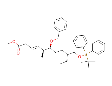(E)-(5S,6S,9R)-6-Benzyloxy-9-(tert-butyl-diphenyl-silanyloxymethyl)-5-methyl-undec-3-enoic acid methyl ester