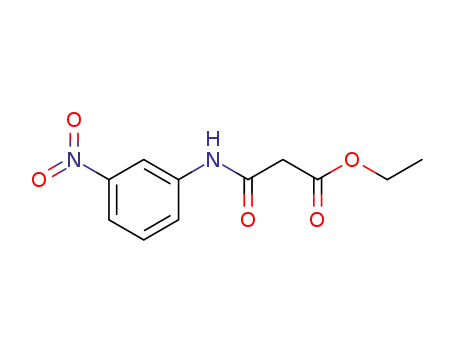 Molecular Structure of 10390-11-1 (Propanoic acid, 3-[(3-nitrophenyl)amino]-3-oxo-, ethyl ester)