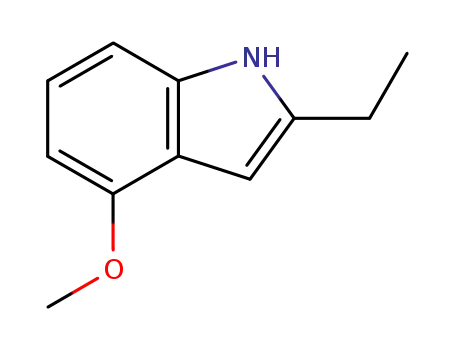 Molecular Structure of 164082-79-5 (1H-Indole, 2-ethyl-4-methoxy-)
