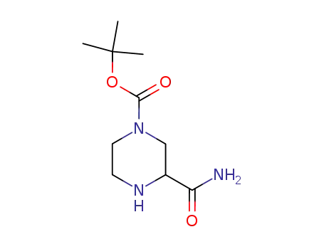 Molecular Structure of 112257-24-6 (4-Boc-2-piperazinecarboxamide)