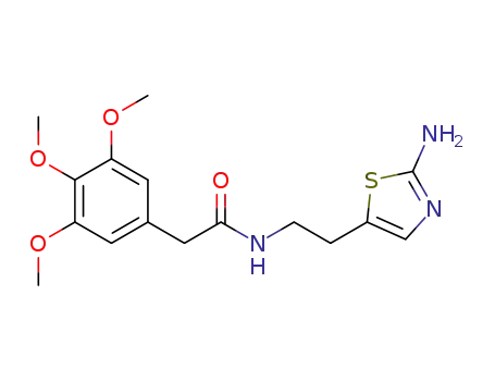 Molecular Structure of 221658-98-6 (N-2-<(2-amino-5-thiazolyl)ethyl>-3,4,5-trimethoxyphenylacetamide)