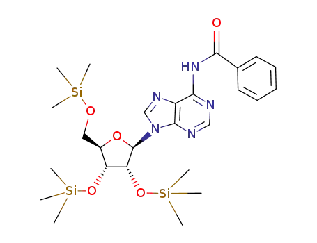 O<sup>2;<sub>,O</sub>3'<sub>,O</sub>5'</sup>-tris-trimethylsilyl-N<sup>6</sup>-benzoyladenosine