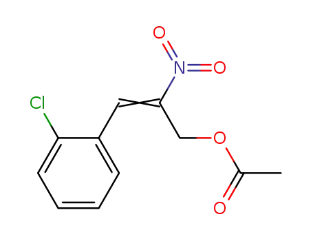 Molecular Structure of 77835-02-0 ((2Z)-3-(2-chlorophenyl)-2-nitroprop-2-en-1-yl acetate)