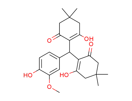 Molecular Structure of 71827-79-7 (2-Cyclohexen-1-one,
2,2'-[(4-hydroxy-3-methoxyphenyl)methylene]bis[3-hydroxy-5,5-dimethyl-)