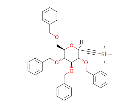 trimethyl(((2S,3S,4R,5R,6R)-3,4,5-tris(benzyloxy)-6-(benzyloxymethyl)-tetrahydro-2H-pyran-2-yl)ethynyl)silane