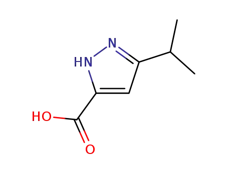 Molecular Structure of 92933-47-6 (5-ISOPROPYL-2H-PYRAZOLE-3-CARBOXYLIC ACID)