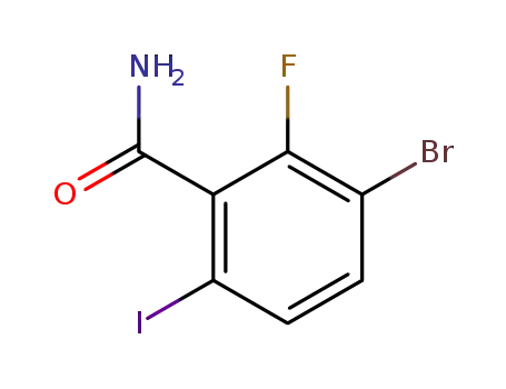 Molecular Structure of 217816-60-9 (3-bromo-2-fluoro-6-iodobenzamide)