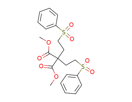 Molecular Structure of 181186-14-1 (Propanedioic acid, bis[2-(phenylsulfonyl)ethyl]-, dimethyl ester)