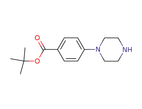 Molecular Structure of 187669-28-9 (4-Piperazin-1-yl-benzoic acid tert-butyl ester)