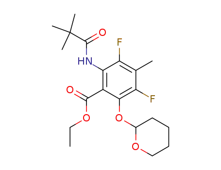 ethyl 3,5-difluoro-4-methyl-6-pivaloylamino-2-(2-tetrahydropyranyloxy)benzoate