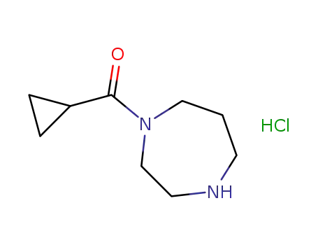 Molecular Structure of 1428443-88-2 (cyclopropyl(1,4-N-cycloheptyl-1-yl)methanone hydrochloride)