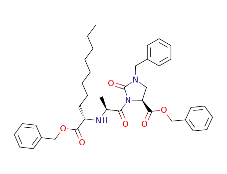 benzyl (4S)-1-benzyl-3-{(2S)-2-[N-((1S)-1-benzyloxycarbonyl-n-nonyl)amino]propionyl}-2-oxo-imidazolidine-4-carboxylate