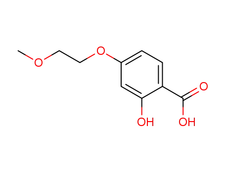 Molecular Structure of 761455-13-4 (2-hydroxy-4-(2-methoxyethoxy)benzoic acid)