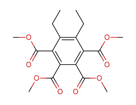 Molecular Structure of 103656-17-3 (1,2,3,4-Benzenetetracarboxylic acid, 5,6-diethyl-, tetramethyl ester)