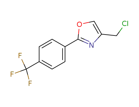 Molecular Structure of 22091-40-3 (Oxazole, 4-(chloromethyl)-2-[4-(trifluoromethyl)phenyl]-)