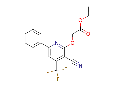ethyl 2-((3-cyano-6-(phenyl)-4-(trifluoromethyl)pyridin-2-yl)oxy)acetate