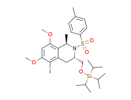 (1R,3S)-5-Iodo-6,8-dimethoxy-1-methyl-2-(toluene-4-sulfonyl)-3-triisopropylsilanyloxymethyl-1,2,3,4-tetrahydro-isoquinoline