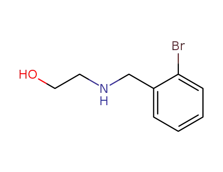 Molecular Structure of 251326-32-6 (2-((2-bromobenzyl)amino)ethan-1-ol)