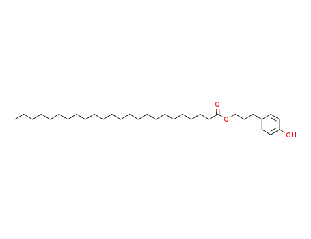 Molecular Structure of 141361-42-4 (Tetracosanoic acid, 3-(4-hydroxyphenyl)propyl ester)