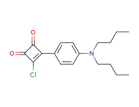 Molecular Structure of 155172-86-4 (3-Cyclobutene-1,2-dione, 3-chloro-4-[4-(dibutylamino)phenyl]-)
