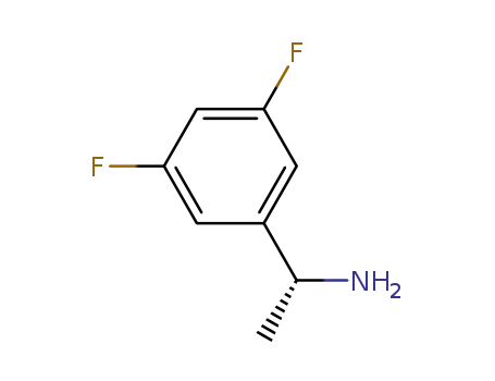 Molecular Structure of 771465-40-8 (Benzenemethanamine, 3,5-difluoro-alpha-methyl-, (alphaR)- (9CI))