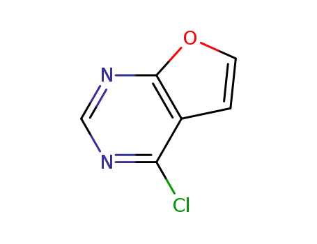 Molecular Structure of 918340-51-9 (4-chlorofuro[2,3-d]pyrimidine)