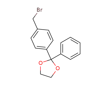 Molecular Structure of 76509-29-0 (1,3-Dioxolane, 2-[4-(bromomethyl)phenyl]-2-phenyl-)