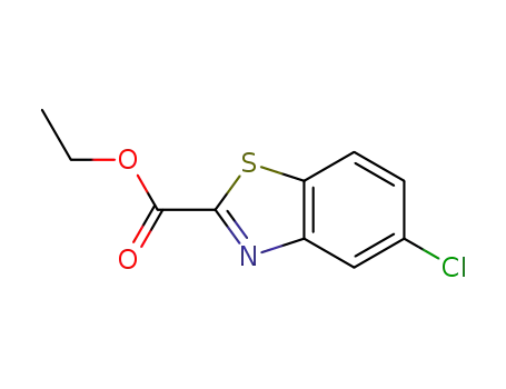 Molecular Structure of 857081-41-5 (5-CHLORO-2-BENZOTHIAZOLECARBOXYLIC ACID ETHYL ESTER)
